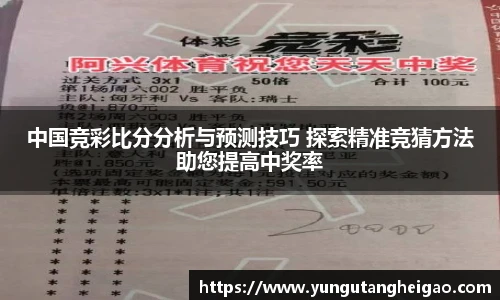 中国竞彩比分分析与预测技巧 探索精准竞猜方法助您提高中奖率