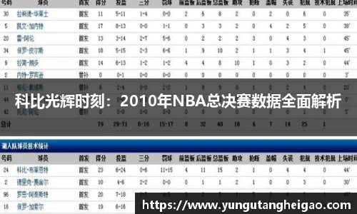 科比光辉时刻：2010年NBA总决赛数据全面解析