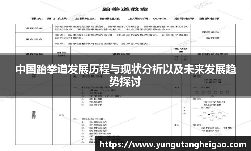 中国跆拳道发展历程与现状分析以及未来发展趋势探讨